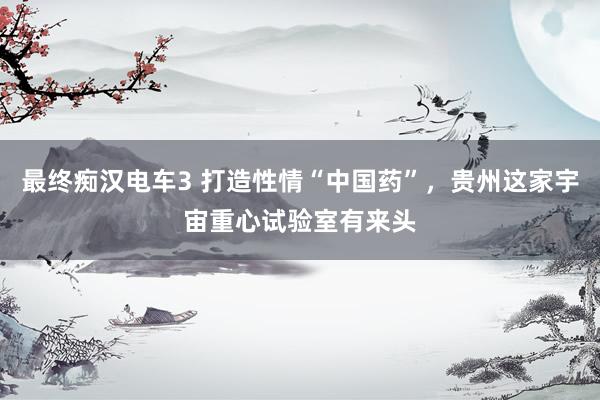 最终痴汉电车3 打造性情“中国药”，贵州这家宇宙重心试验室有来头