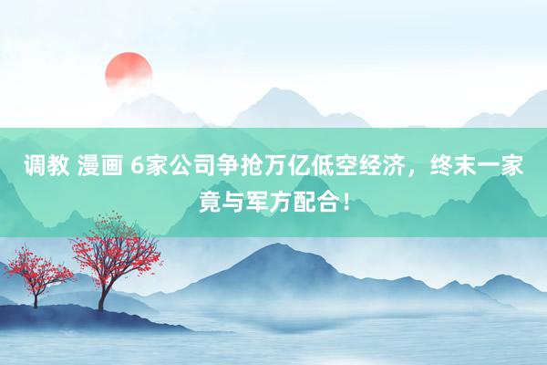 调教 漫画 6家公司争抢万亿低空经济，终末一家竟与军方配合！