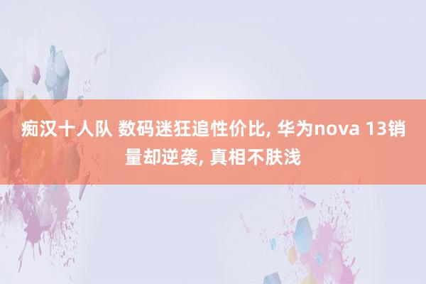 痴汉十人队 数码迷狂追性价比, 华为nova 13销量却逆袭, 真相不肤浅