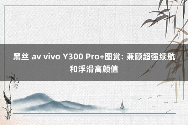 黑丝 av vivo Y300 Pro+图赏: 兼顾超强续航和浮滑高颜值